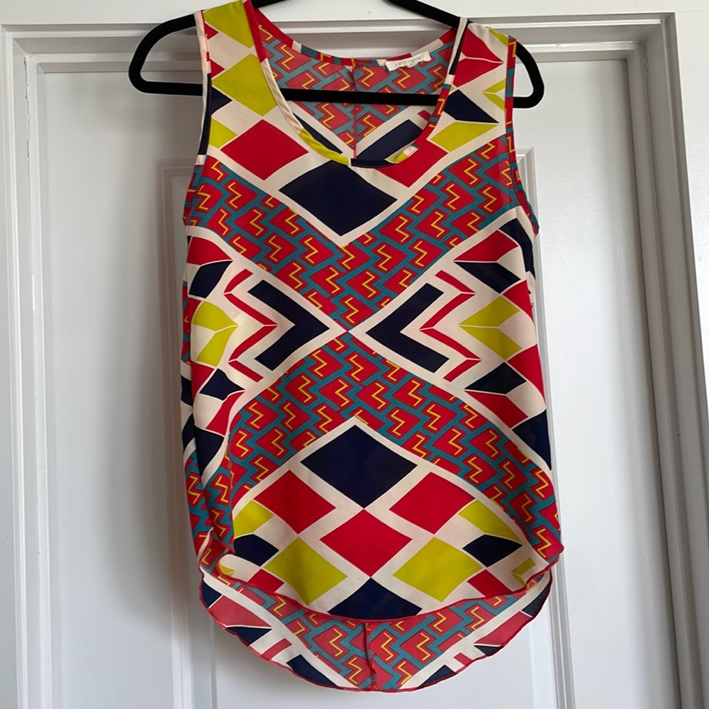 Patterned Open Back Tank